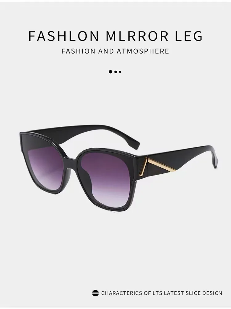 

New Arrival Fashion Vintage Frame Women Sunglasses with Classical Luxury Brand Design Trend For Unisex Travelling UV400