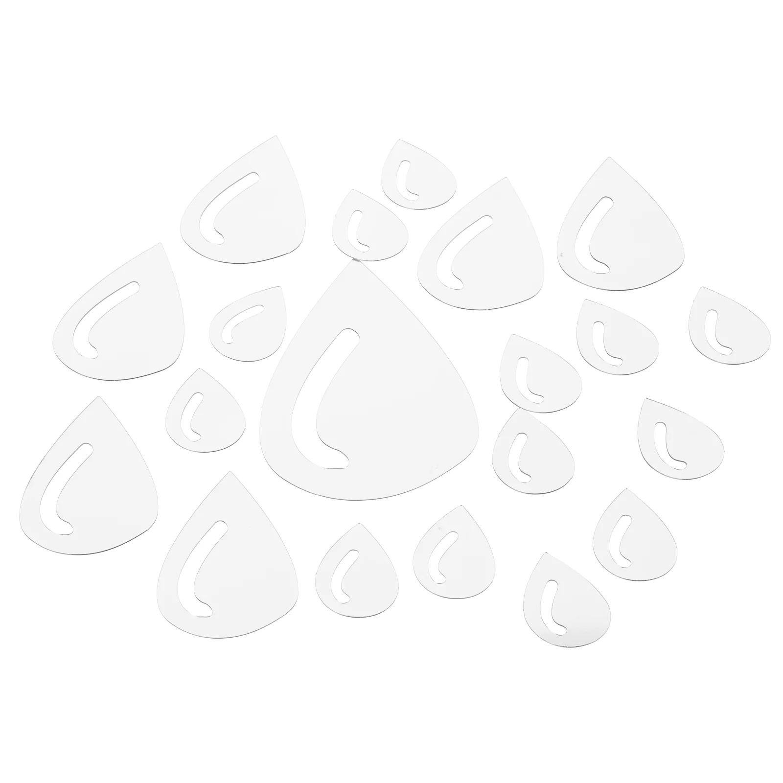 

20 Pcs Mirrors Creative Water Drop Wall Sticker Decor Bedroom Decal Stickers Living Murals for