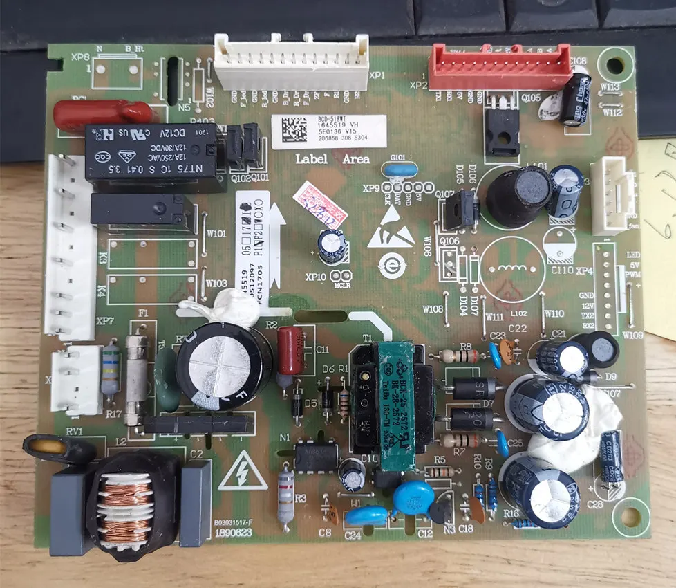 novo para geladeira placa computador bcd 518wt 1645519 placa bom trabalho 01