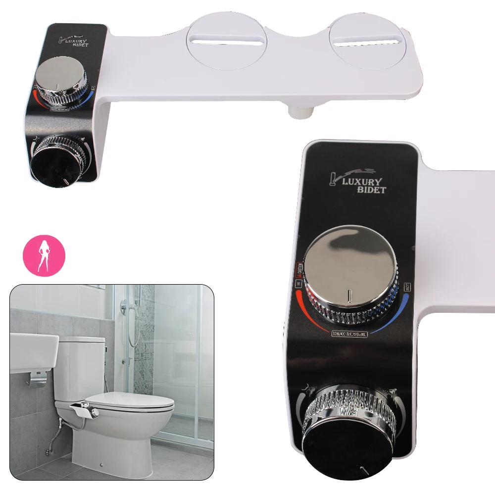 bathroom Hygienic Shower Double Nozzle Cold And Hot Water Toilet Bidet