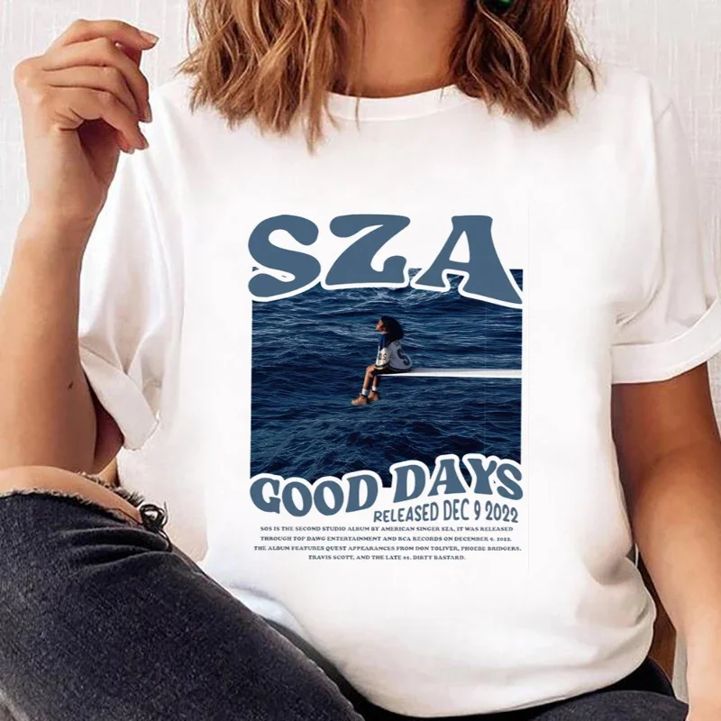 

Футболка с рисунком хороших дней, футболка с рисунком аниме Merch Sos Tour 2023, футболка с круглым вырезом и короткими рукавами, подарки фанатам музыкальных рубашек