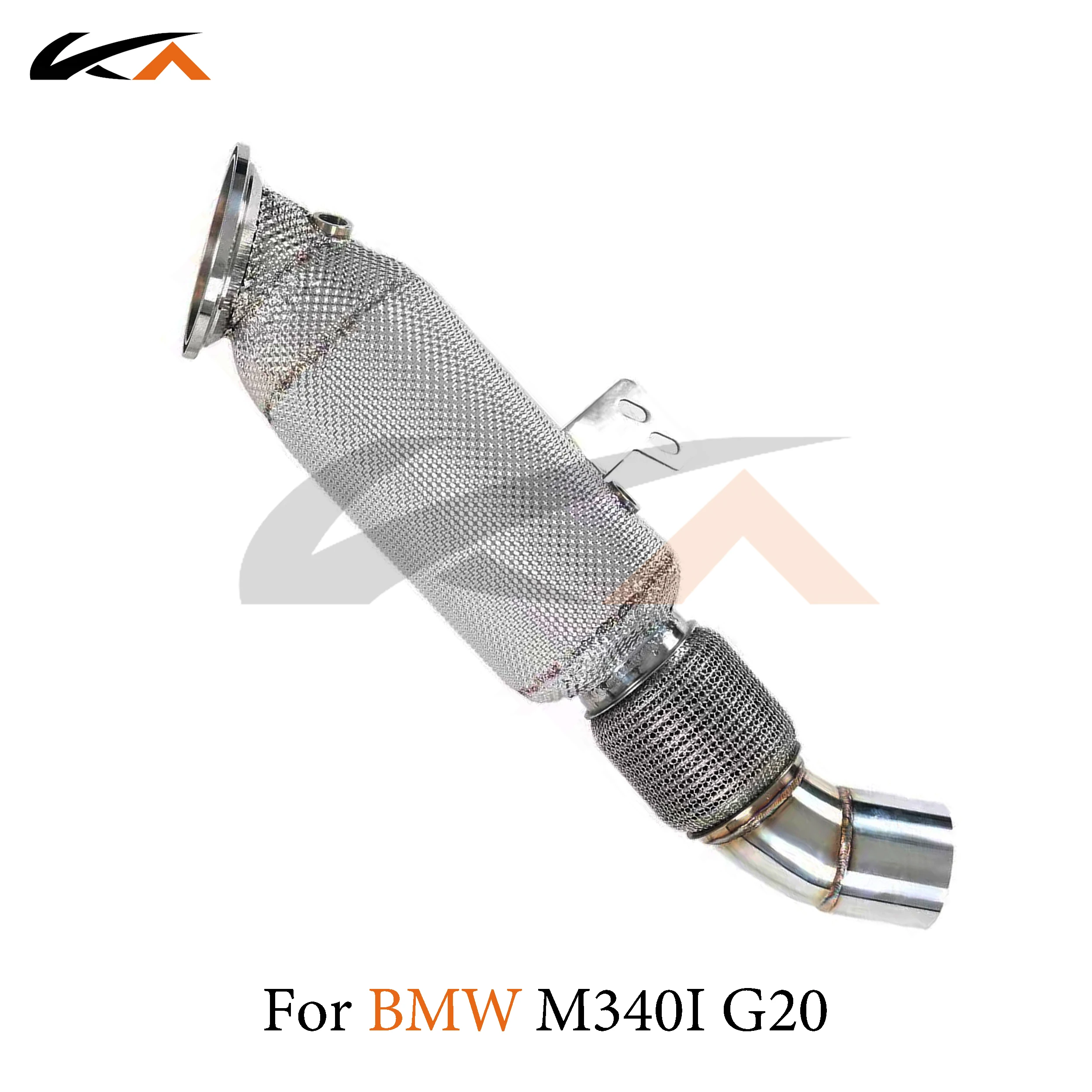 KA 튜닝 다운파이프 배기 스테인레스 스틸 헤더, BMW M340i G20 B58 3.0T 퍼포먼스, 자동차 부품 열 차폐 촉매