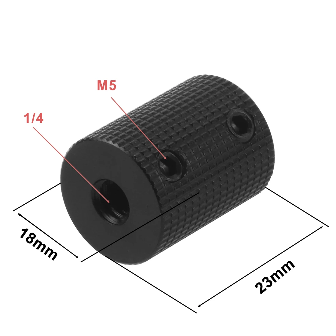 Aluminum Alloy 1/4 to 1/4 Female Tripod Adapter Screw Mount 23mm for Magic Arm Photo Light Stand Tripod 1/4