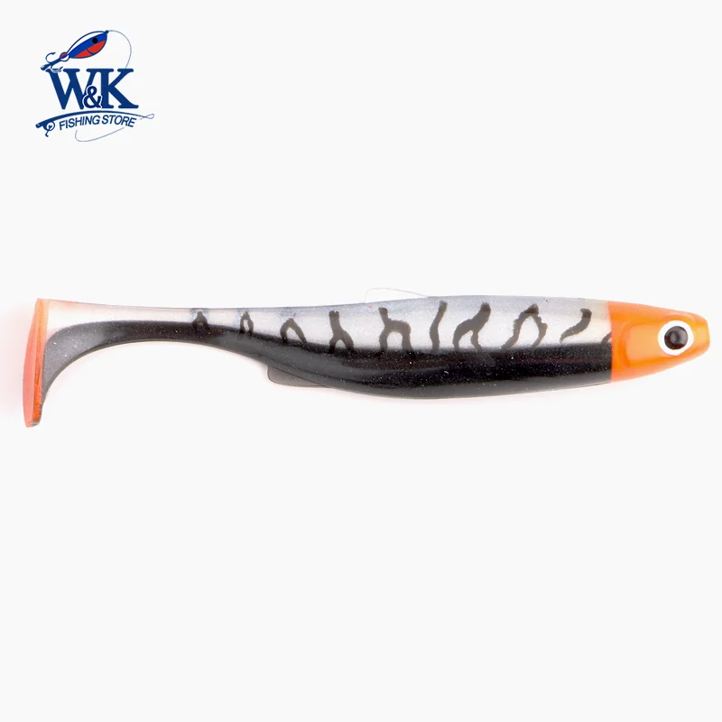 Leurre souple de pêche en mer de 8 cm, forme de ver, yeux 3D, en plastique souple, avec plomb, pour la pêche au swimbait, matériel de pêche