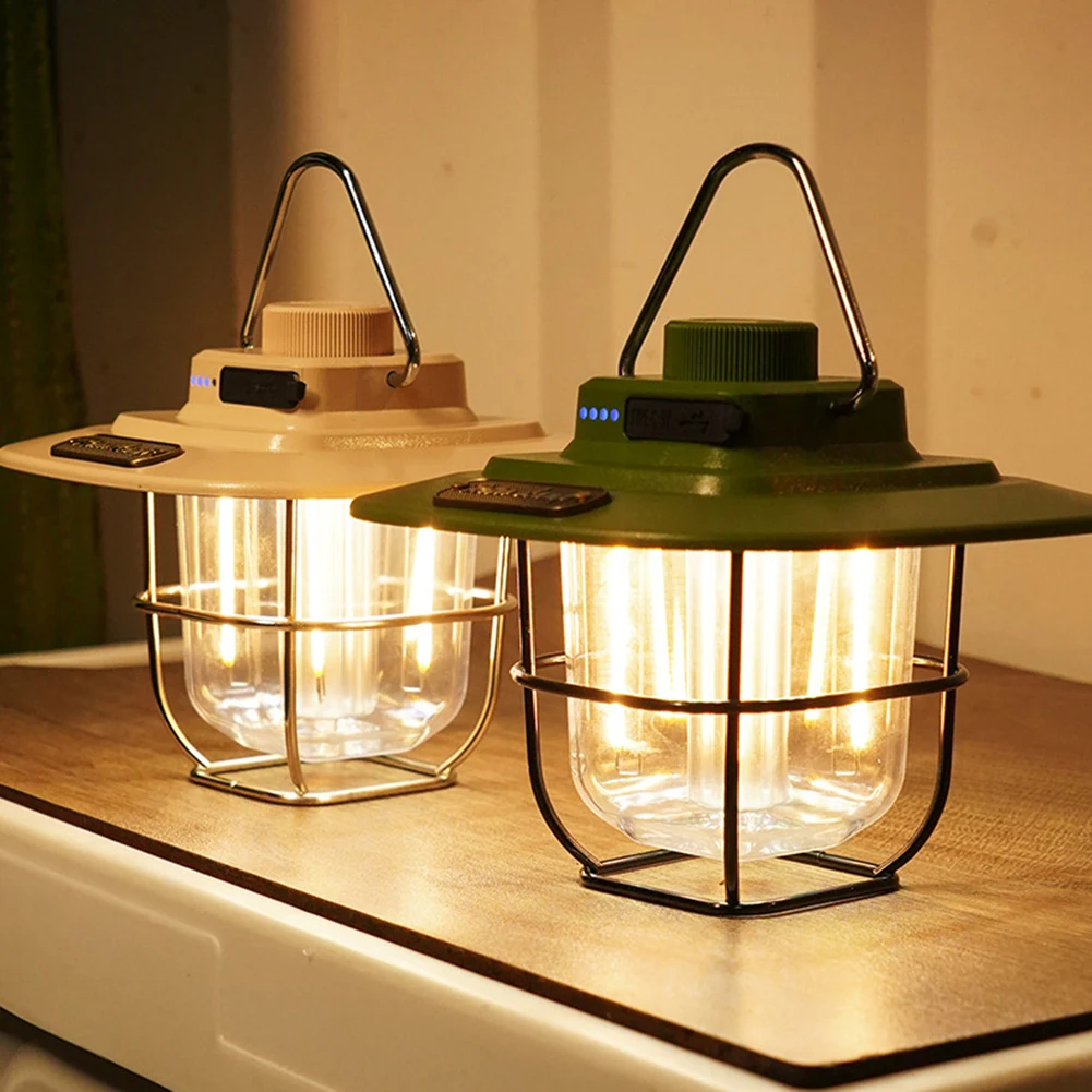 

Camping Lights Portable Camping Lantern Dimming Rechargeable LED Hanging Lights Power Bank Outdoor Travel Tents Camp Supplies