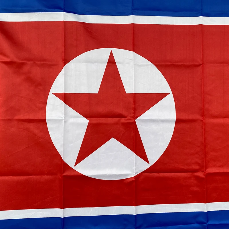 Bandiera Corea Del Nord 90x150 Cm – Poliestere, Doppie Cuciture, Occhielli Metallici, Bandiera Tempesta