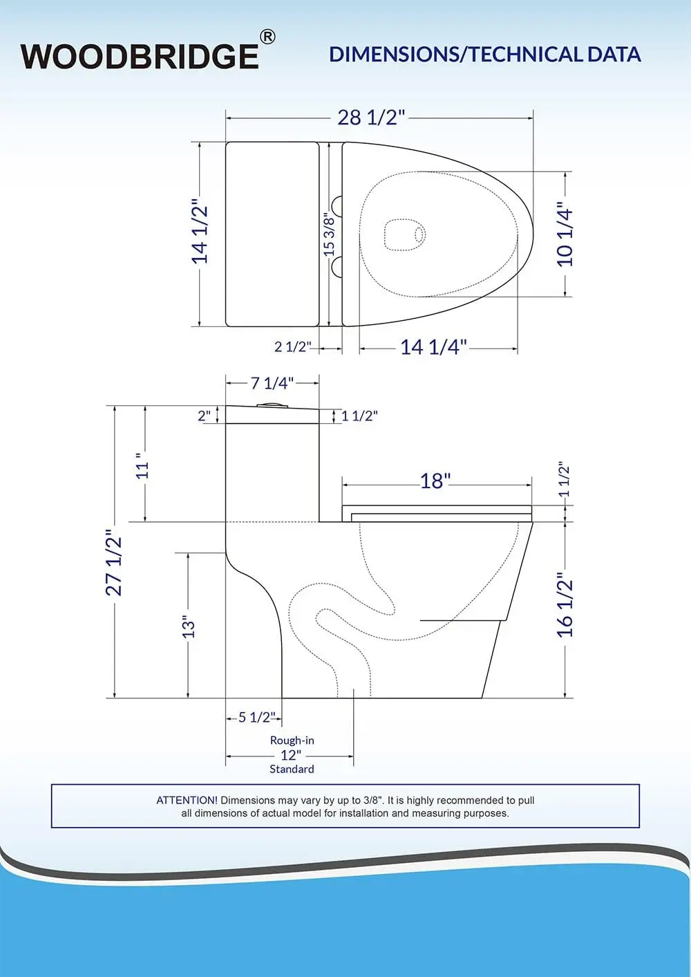 One Piece Toilet with Soft Closing Seat Chair Height 1.28 GPF Dual Water Sensed 1000 Gram MaP Flushing Score Toilet 6