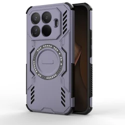 Breathable Heat Dissipation Magnetic Phone Case with Shockproof Airbag Corners and Durable TPU Frame for Xiaomi 15T (Purple)