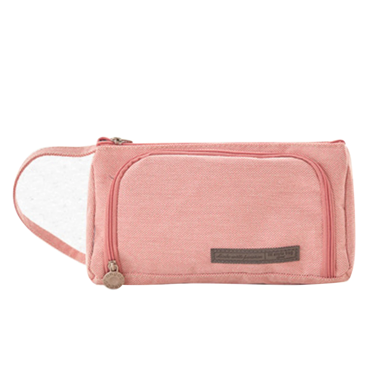 

Bag Teens Zipper Office School Large Capacity Pen Portable Pouch College Makeup Student Stationery Storage Organizer Pencil Case