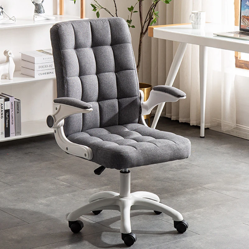 Comfy Computer Office Chairs Caster Handle Raise Mechanism Backrest Glide Rotating Chairs Roller Meubles Adjustable Furniture stylist rotating barber chairs makeup beauty recliner modern hair chair luxury handrail sillas barberia furniture hd50lf