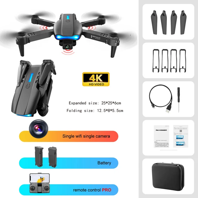 explorers 4ch remote control quadcopter KBDFA Mini Drone E99 K3 PRO 4K HD Camera WIFI FPV Obstacle Avoidance Foldable Profesional RC Dron Quadcopter Helicopter Boy Toys 6 ch remote control quadcopter RC Quadcopter