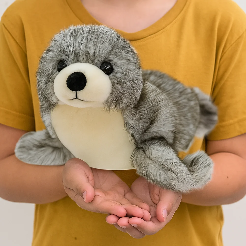 PP Cotton Sea Lion Plush Toys Fluffy Soft Sea World Animal Stuffed Dolls 30cm Collection Seal Stuffed Animal Birthday Parties