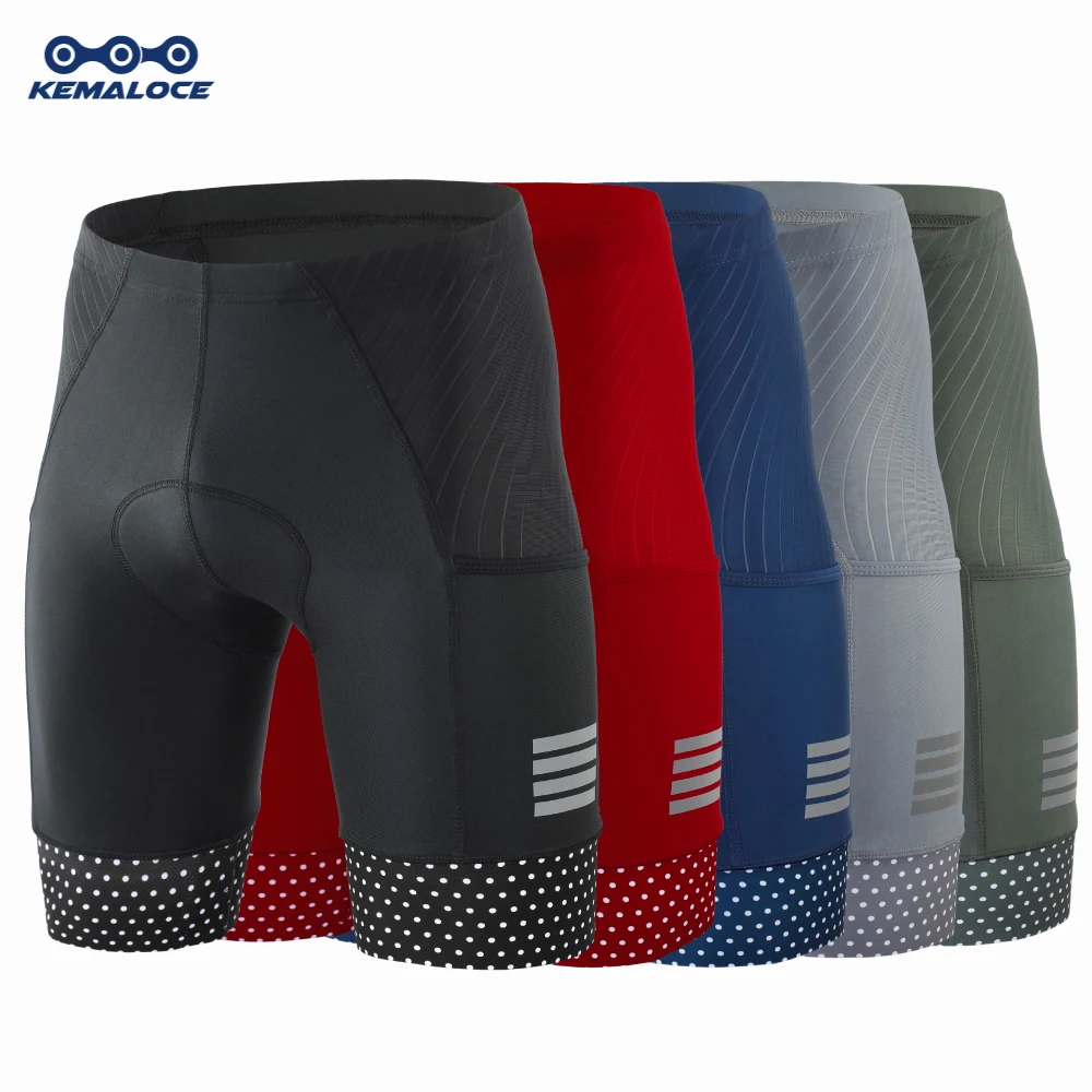 Cycling Shorts Men Gel Pad Summer Bike Shorts Road Racing Compression Reflective Bicycle Knicker