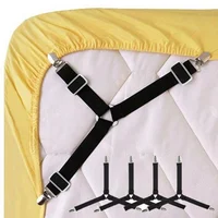 Attaches de drap de lit, Gadgets pour organisateur de draps de lit, Clip de couverture de matelas pour la maison, sangles élastiques réglables, 4 pièces/ensemble 1