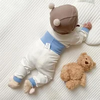 Newborn Kid Girl Underwear Clothes Set Pure Cotton Baby Boy Long Sleeves Outfit Cute Toddler Infant Clothing Two Piece Sleepwear 3