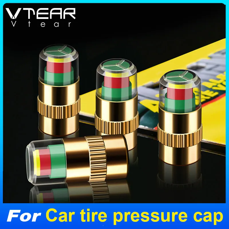 Vtear Car Tire Pressure Gauge Cap Air Alert Indicator Tire Monitoring System Auto Sensor Indicator Universal Accessories Tool