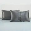 2pcs/lot Solid Silky Satin Skin Care Pillowcases Hair Anti Pillow Case Queen Size Envelope Pillow Covers for Home Hotel Travel 6