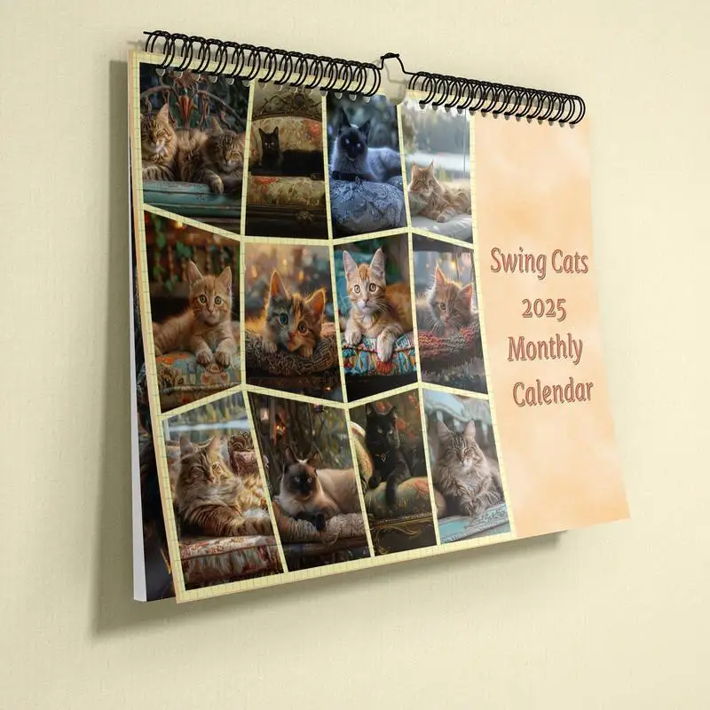 Cat Calendar 2025 Hangings Monthly Wall Calendars Month Planner Wall Calendar Monthly Calendar Planner Family Planner For Kids