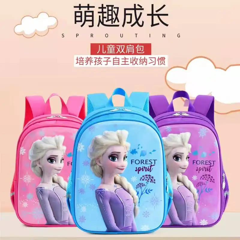 2022 Disney Frozen Kindergarten Backpack For Girl Elsa Anna Primary Student Shoulder Orthopedic Bag Kids Birthday Gifts Mochilas