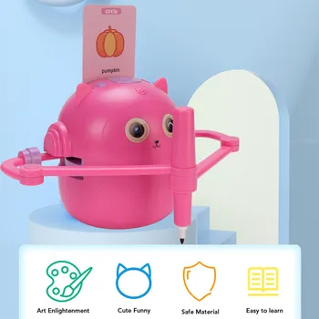 Robot da disegno intelligente Macchina da disegno interattiva educativa Pittura Giocattolo didattico con 2 penne 100 fogli di carte