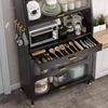 Dust-proof Carbon Steel Kitchen Cabinets Multi-functional Storage Cabinet for Kitchen Furniture Microwave Oven Storage Cabinet 3