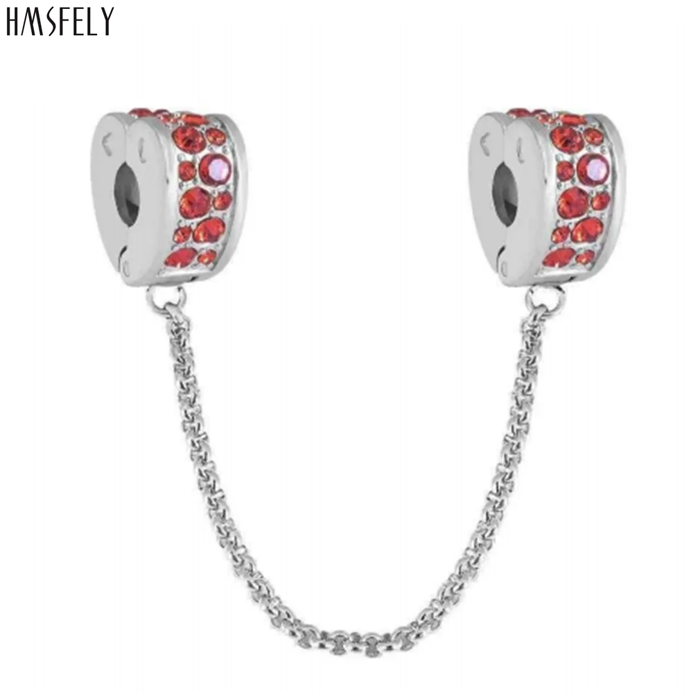 

HMSFELY 316L Stainless steel Heart Shape safe Chains For Women DIY Charm Bracelets Crystal Chains