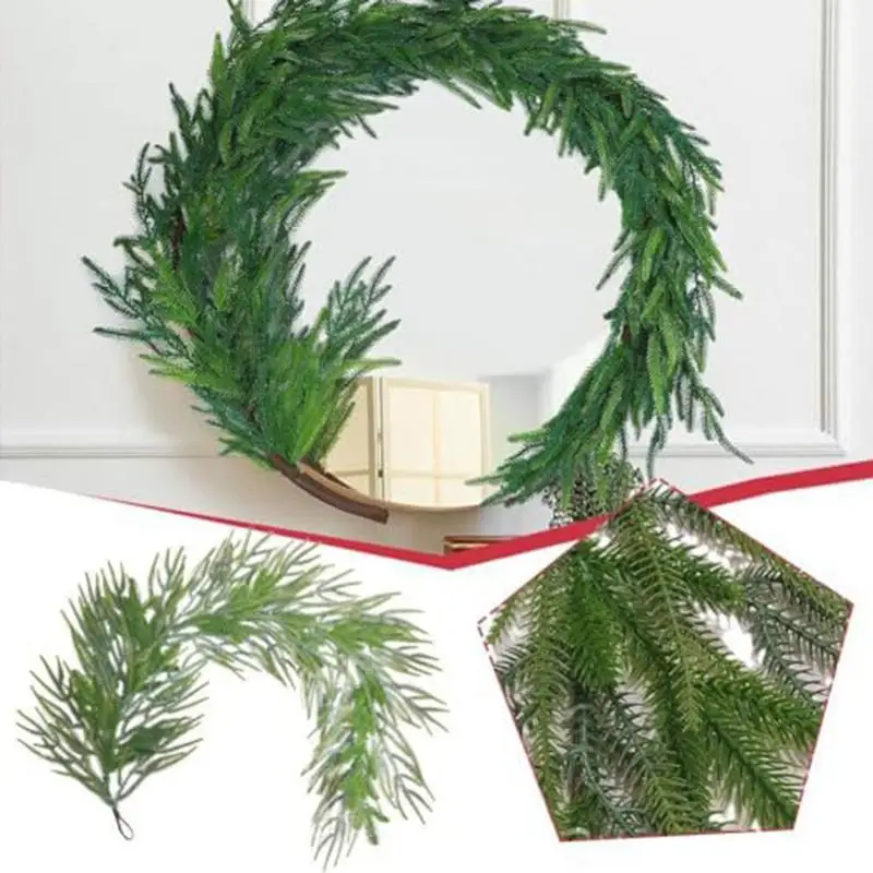 

1.5M Christmas Pine Vine Garland Artificial Rattan Home Party Wall Door Fireplace Decor Christmas Tree Ornaments Xmas Wreath