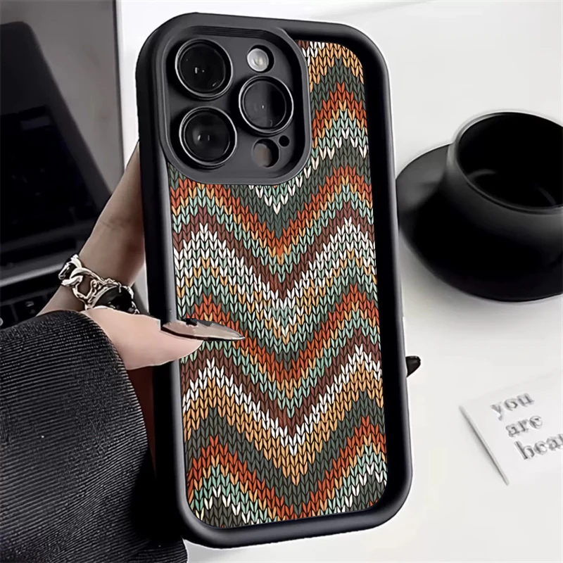 Bohemian Style Sweater Pattern Soft Phone Case Cover