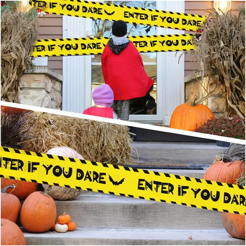 Halloween Fright Tape Fright Tape Safety Signs Crime Scene Caution Decorations Barrier Danger for Halloween Party