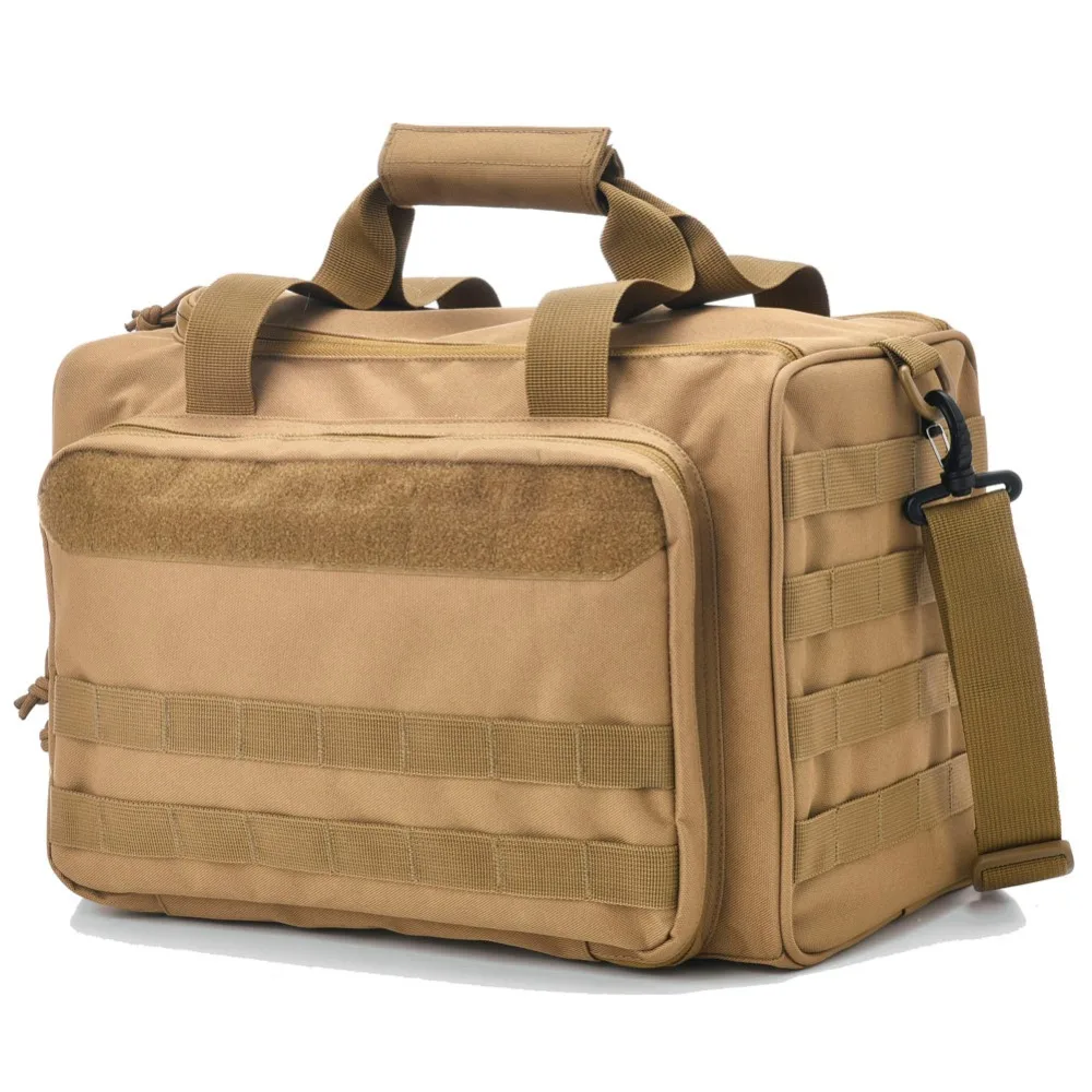 Tactical Firearm Range Bag For Pistol And Ammo, Shooting Luggage Range  Pistol Bag With Magazine Slots Multiple Compartments (black)