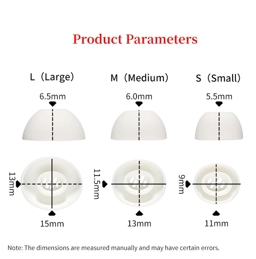 6Pcs Silicone Ear Tips for OPPO ENCO Air4 Pro True Wireless Earbuds Eartips AIR 4 Pro TWS Tips headphones Earplugs
