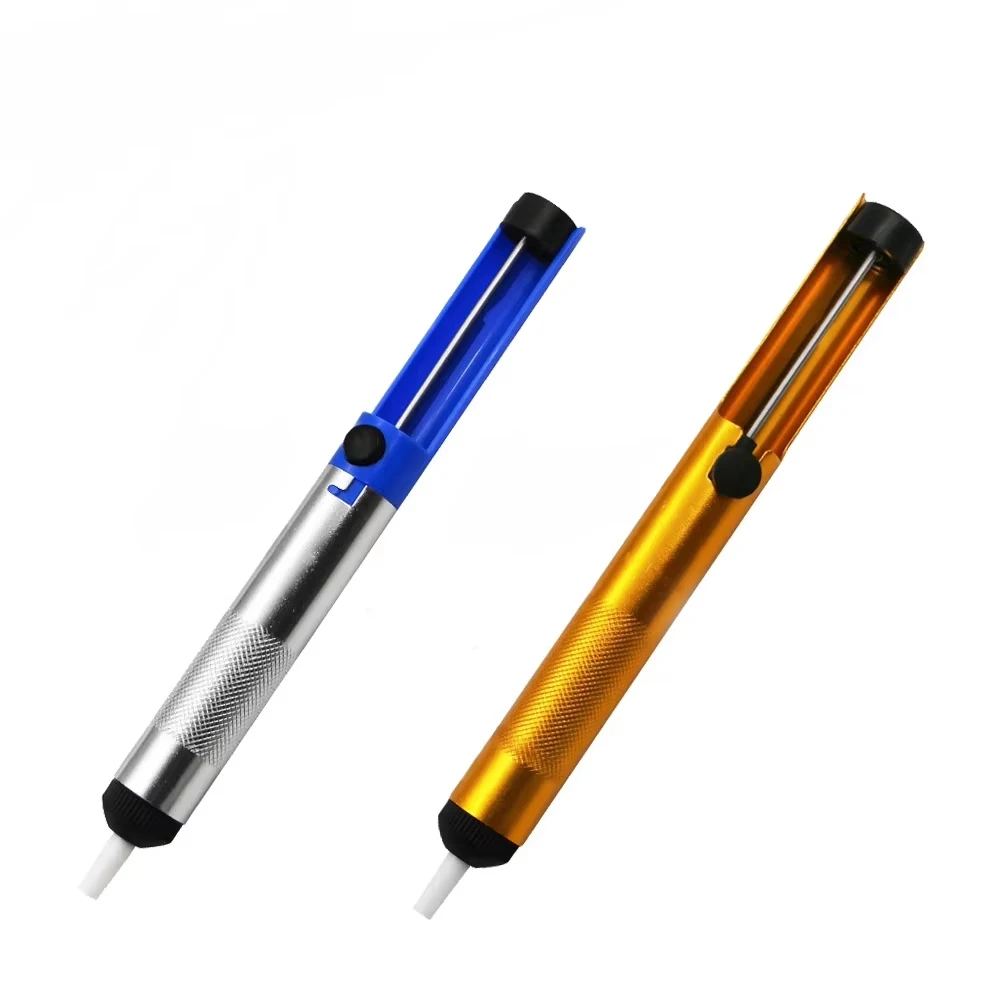 Aluminum Metal Desoldering Pump Suction Tin Gun Soldering Sucker Pen Removal Vacuum Soldering Iron Desolder Hand Welding Tools desoldering suction pump,desoldering pump,desoldering tool,electrothermal solder sucker,vacuum sucking pen
