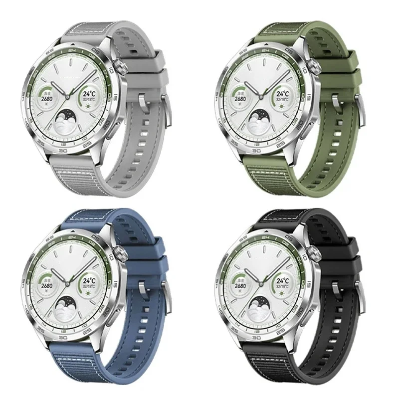 22mm Braided Nylon Silicone Strap - Versatile and Stylish Watch Band
