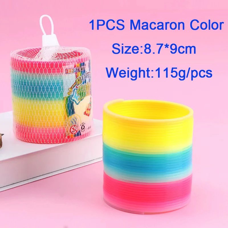 9cm Big Size Spiral Game Rainbow Crazy Spring Antistress Toy For Children Funny Outdoor Kids Party Favors Goodies Gift