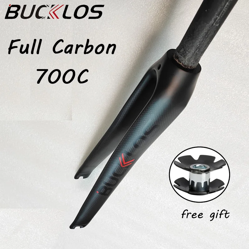 BUCKLOS Carbon Fork 700C Ultralight Road Bike Fork Full Carbon Fiber