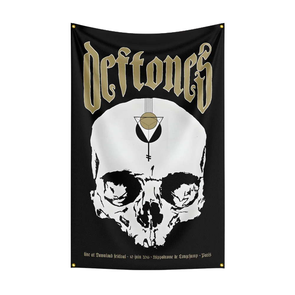 Deftones Band Polyester Banner – 3x5 Ft Digital Print Wall Art with Brass Grommets