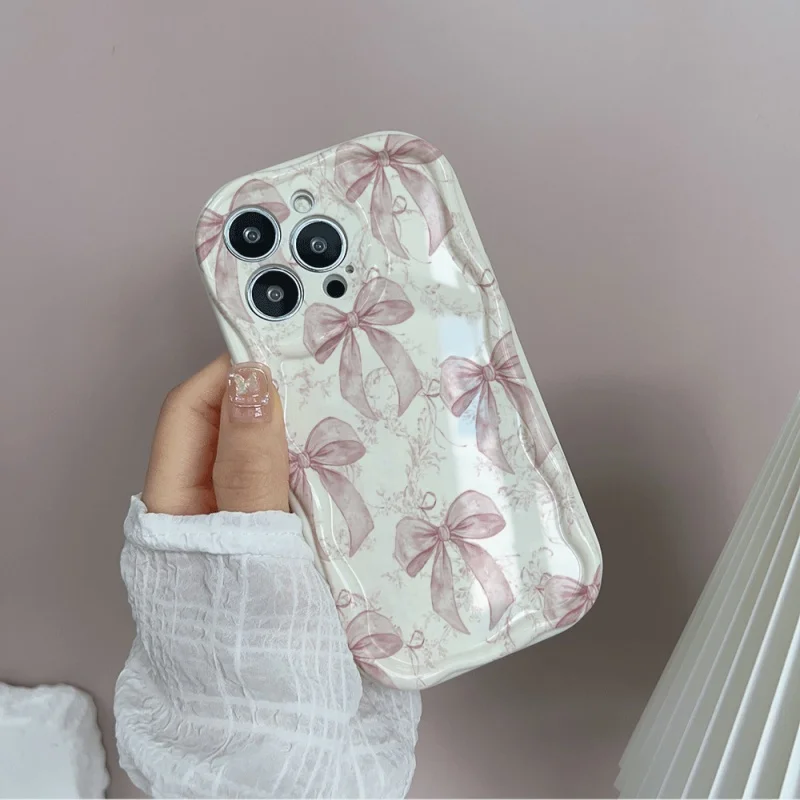 Chic Pink Bow Phone Case – Elegant and Stylish Protection Cover
