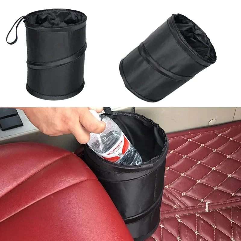 Car Garbage Bag Car Trash Can Portable Garbage Bin Foldable Pop-up Waterproof Bag Waste Basket Interior Accessories