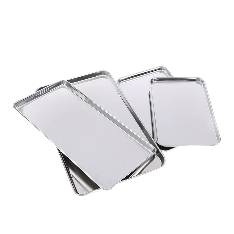 Stainless Steel Tray Rectangle Plate Kitchen Medical Organizer Baking Plate,storage tray,wooden serving tray,kitchen tray,bamboo organizer tray,jewelry storage tray,tobacco rolling tray,drink tray