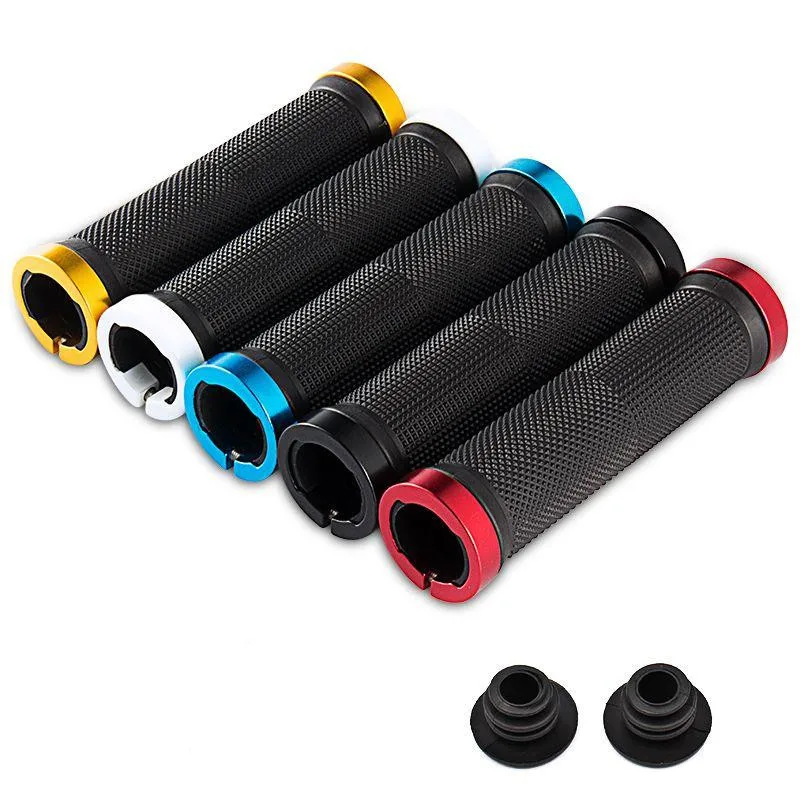 2PCS Lock on Bicycle Grips Rubber Soft Mountain Bike Grips Dustproof Waterproof Bike Handle Non-slip MTB Cuffs Cycling Accessory