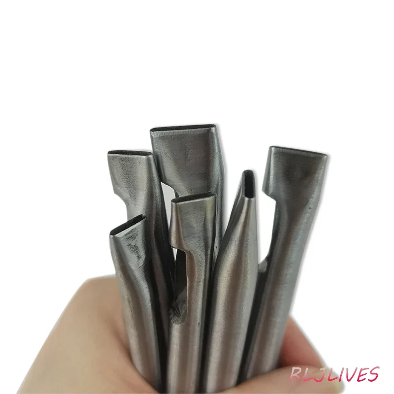 13 Sizes Oval Shape Leather Craft Puncher DIY Leather Hole Punch Maker Chisel Tool Set Belt Watch Banding Punching Tools