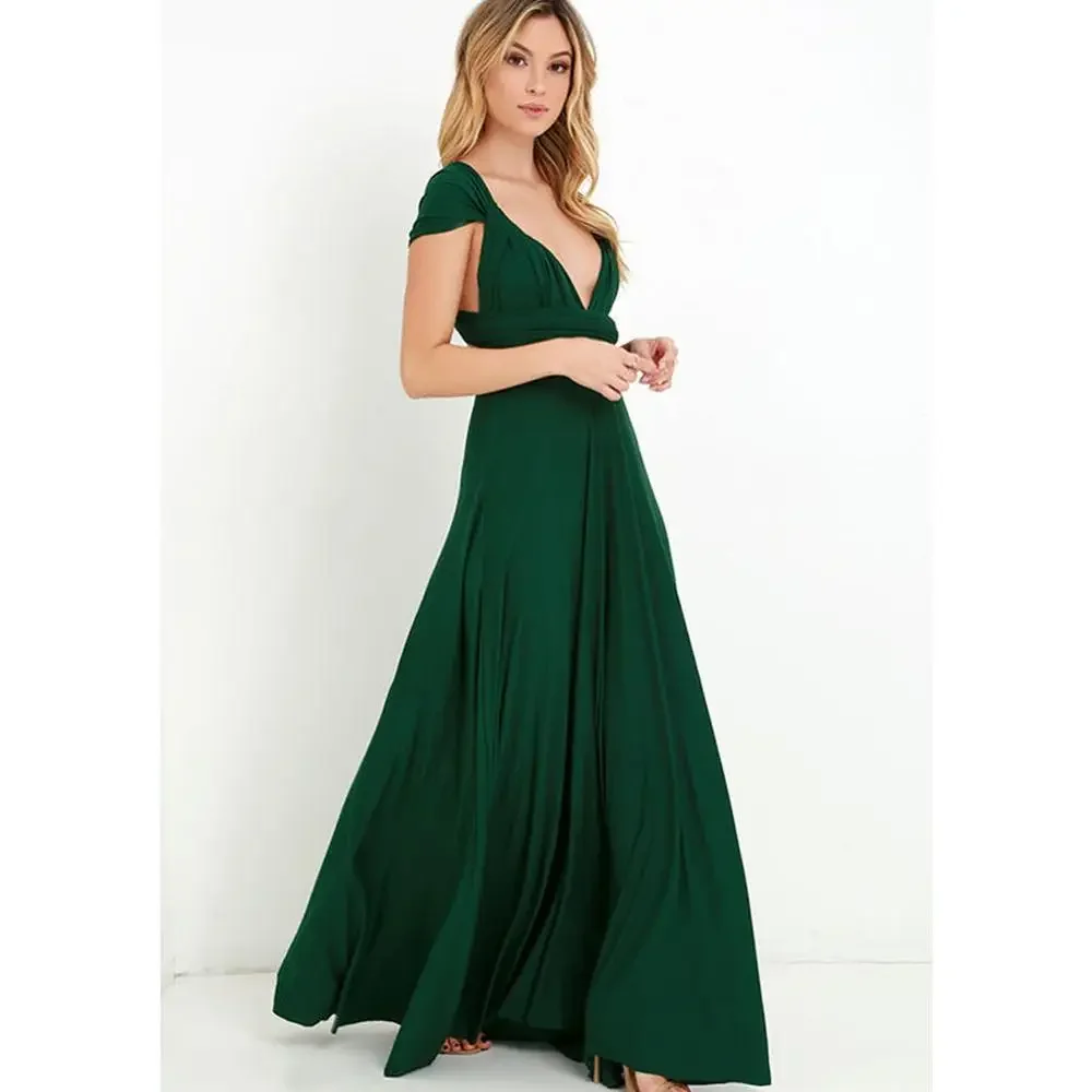 Sexy Fashion BandageLong Dresses Women Girl Summer Boho Female Red Long Dresses Fashion Multi Rope Bandage Drersses for Party 3