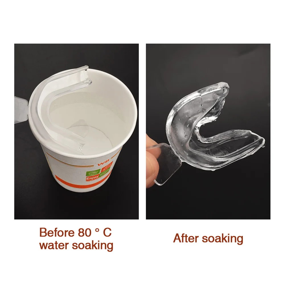 20-2pcs Silicone Mouth Guard Mouth Tray for Bruxism Grinding Non-snoring Teeth Whitening Protection Teeth Protector Night Guard