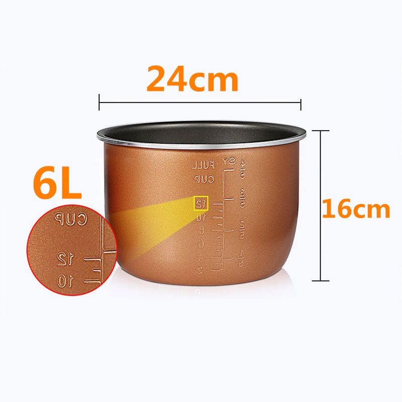 Panela de Pressão Elétrica com Panela Antiaderente Pulverizador Duplo Forro Multicooker Litro de Tigela Grosso 6l