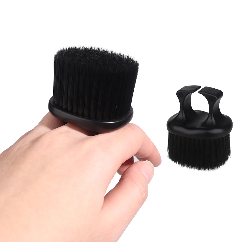 Hair salon professional hairdressing hair sweeping brush soft hair nylon finger ring brush Portable beard brush  cleaning comb 5