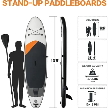 Inflatable Stand Up Paddle Board ,Simple SUP for All Skill Levels,Paddle Boards for Youth & Adults,Blow Up Stand-Up Paddleboards 2