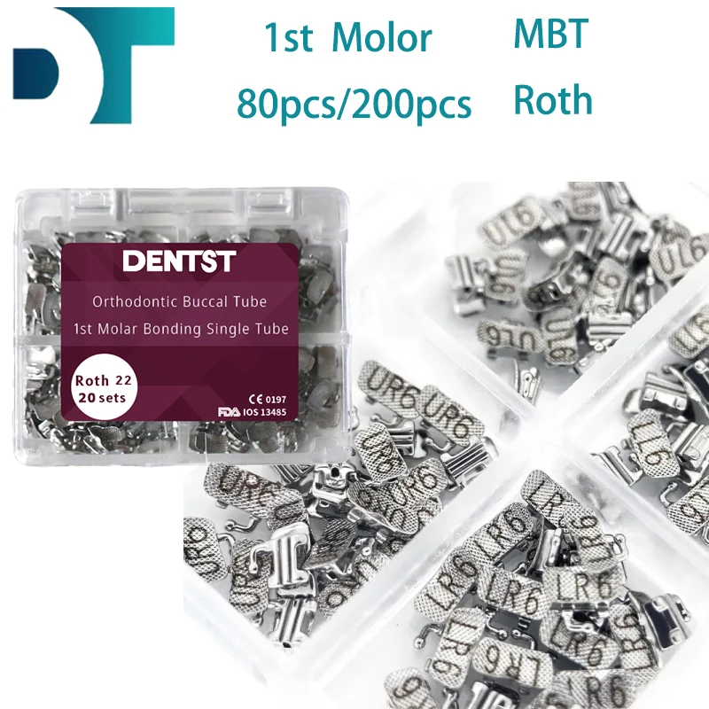 

Dental Orthodontic 1st Molar Convertible Buccal Tube 0.022 Bondable Tubing Roth Mbt Single Tube Dentistry Accessoriess
