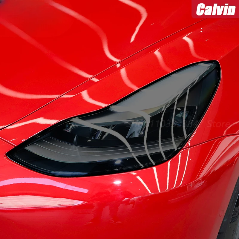 

Защитная пленка для автомобильной фары Tesla Model 3 X Y S, ТИНТ дыма, черная, прозрачная защитная наклейка из ТПУ, аксессуары для стайлинга