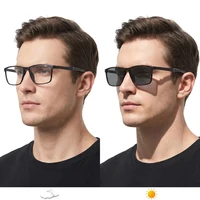 Lunettes de soleil photochromiques carrées pour hommes et femmes, de luxe, Ultra légères, TR90, Anti-lumière bleue, nuances caméléon pour l'extérieur 2