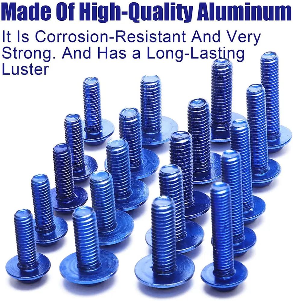 Screws Aluminum Windscreen Screws Colorful Fasteners Screws Set Motorcycle Fairing Bolt Kit Motorcycle Modified Parts 177pcs/Box
